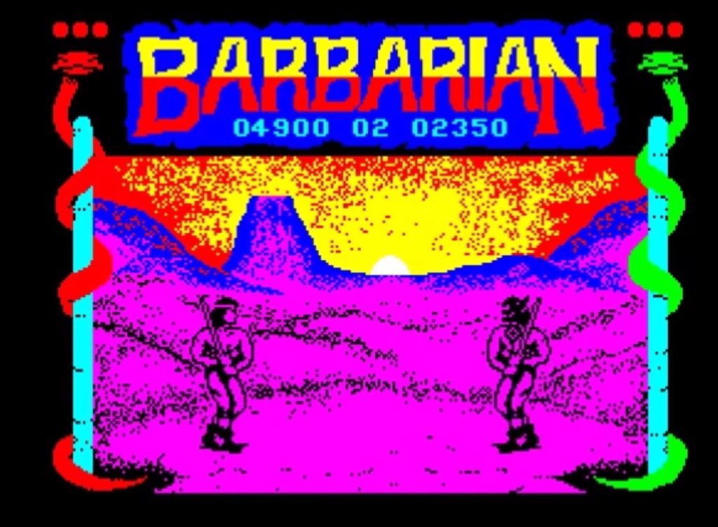 Barbarian w wersji na ZX spectrum