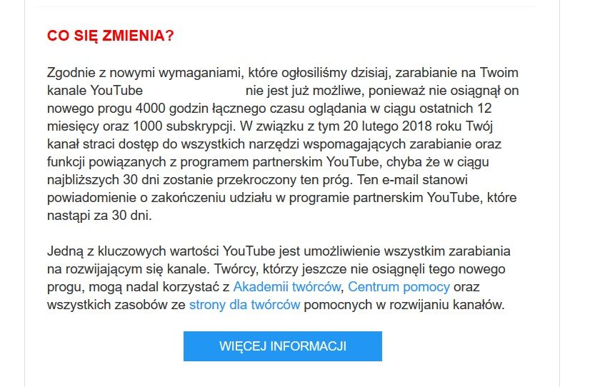 Youtube email