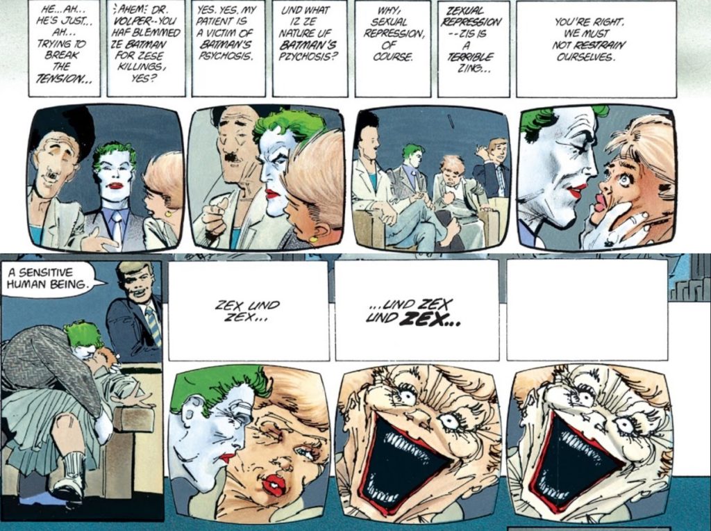 Joker całuje teraputkę