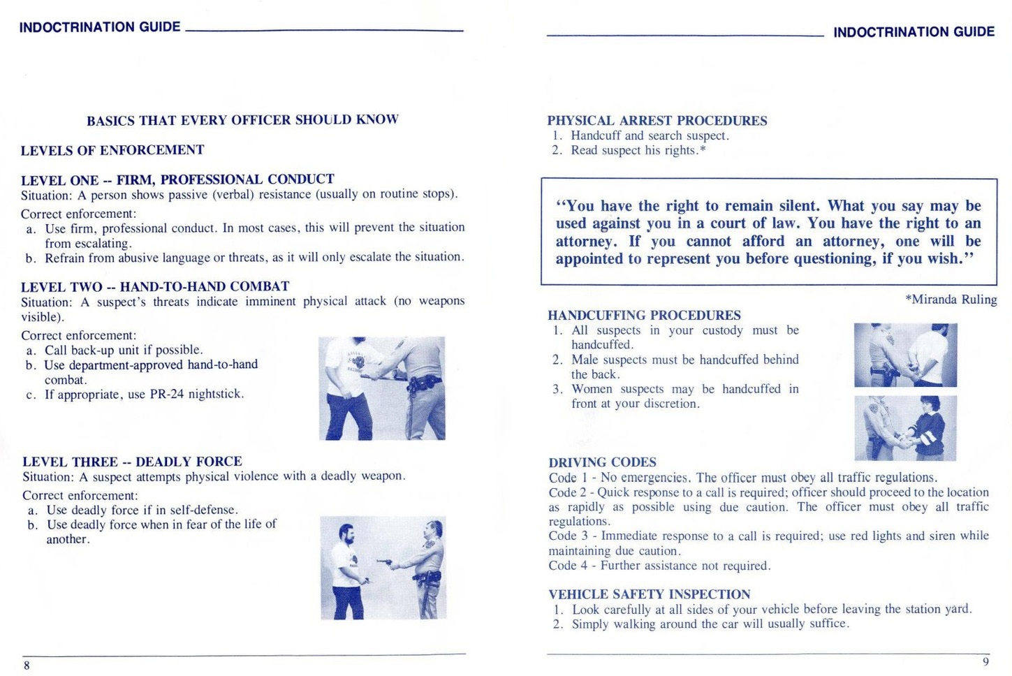 Policeman’s Indoctrination Guide police quest